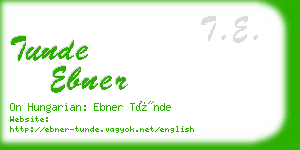 tunde ebner business card